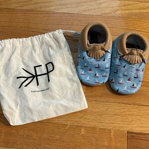 Freshly picked leather moccasins